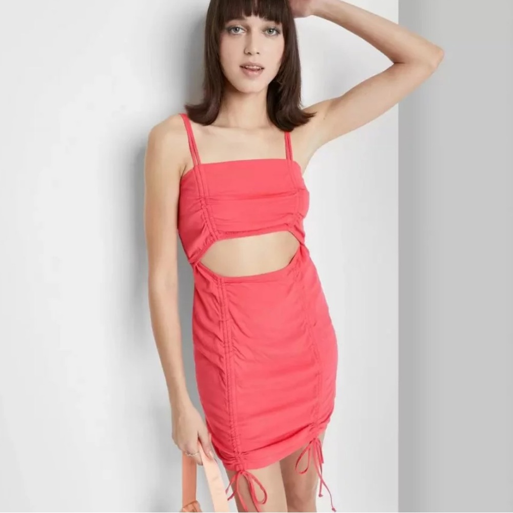 Wild Fable Runched Cut Out Dress
